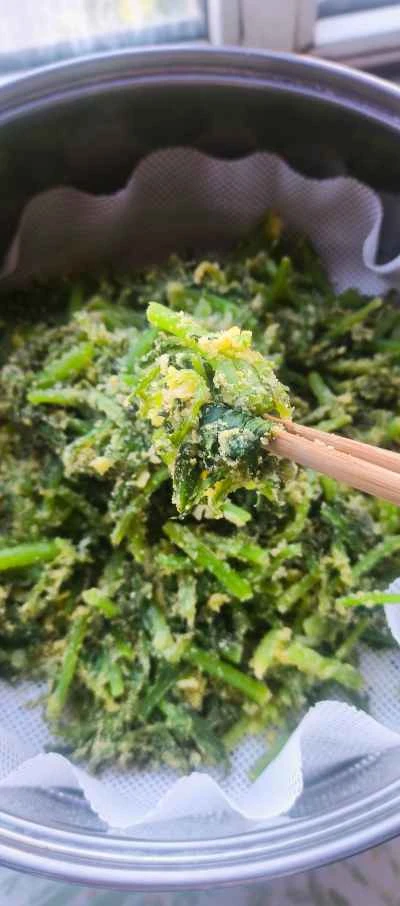 蒸し菊菜のレシピ手順：5