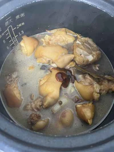 大豆入り豚足煮込みの作り方：8