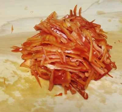 赤唐辛子入りもやし炒めの作り方：2