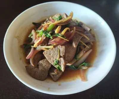 豚レバー炒めのレシピ手順:7