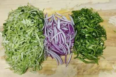 千切り野菜炒めの作り方：1