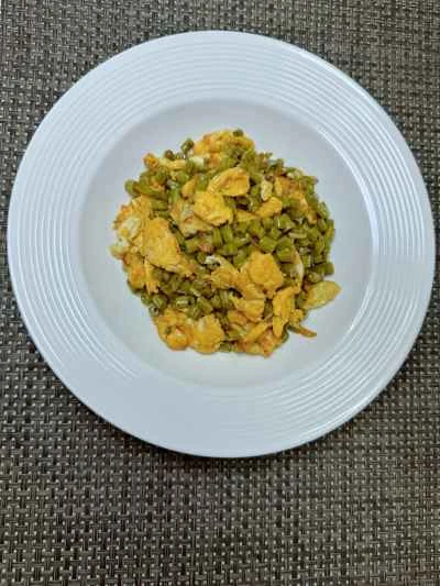 インゲンと卵の炒め物の作り方：11