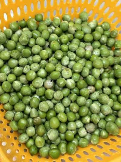 ひき肉入りエンドウ豆炒めの作り方：1