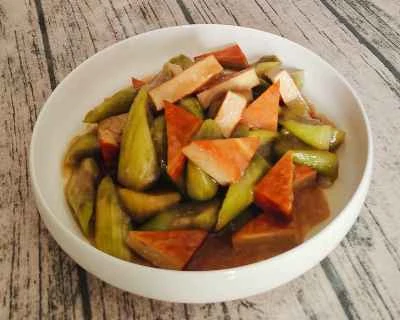 乾燥豆腐とヘチマの炒め物のレシピ