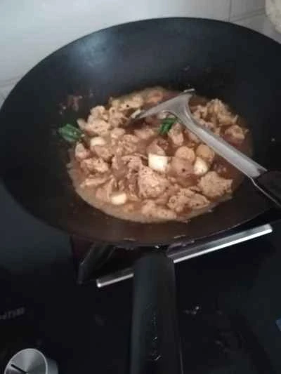 牛肉風味の野菜チキンとネギ炒めの作り方:6