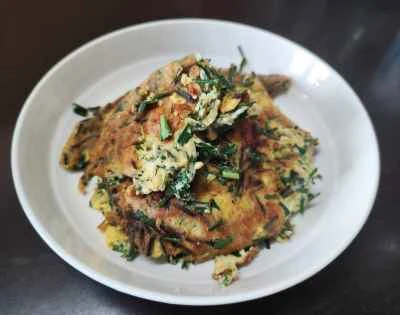 チャイブ入りスクランブルエッグの作り方：7