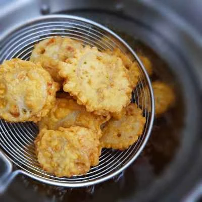 揚げレンコンケーキの作り方：11