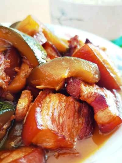ベビーカボチャ入り豚バラ肉の煮込み レシピ手順：20