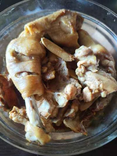 蒸し鶏と栗のレシピ手順：7