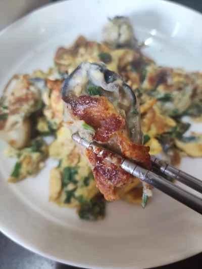 牡蠣オムレツのレシピ手順：10