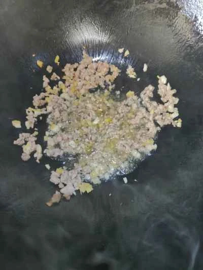 ひき肉とインゲンの漬物を作る手順：5