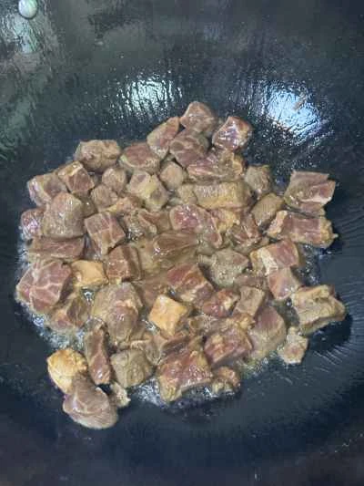 クミンポテトと牛肉のキューブを作る手順：7