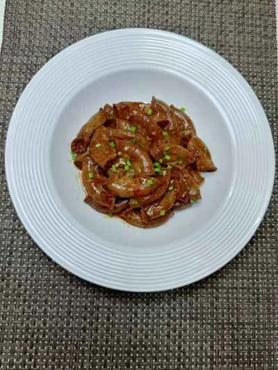 ニンニク風味の豚モツの作り方：14