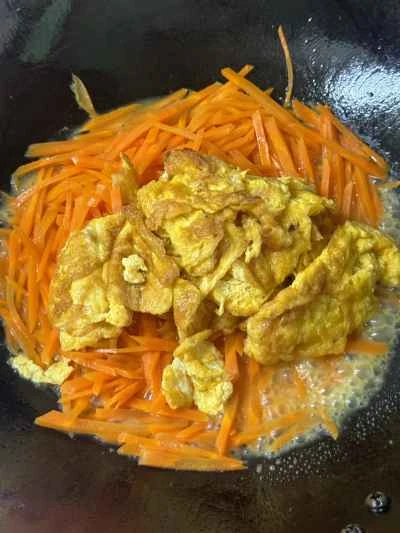 にんじんと卵の炒め物の作り方：8