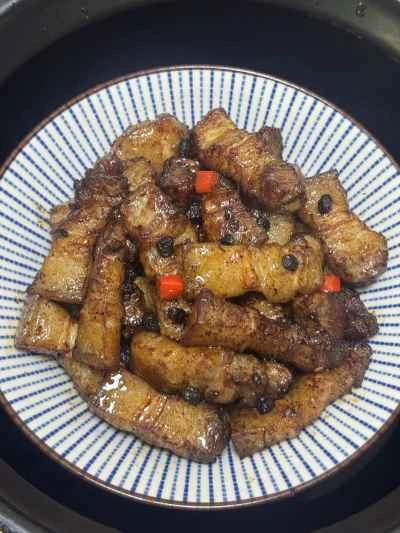 発酵黒豆入り蒸し豚バラ肉の作り方：9