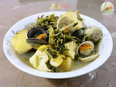 塩漬け野菜と豆腐のアサリ煮のレシピ