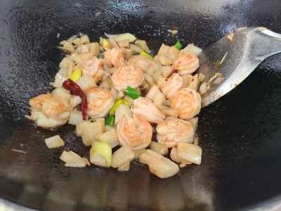 レンコンとエビの炒め物の作り方：8