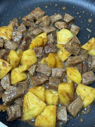 パイナップルビーフキューブの作り方：9