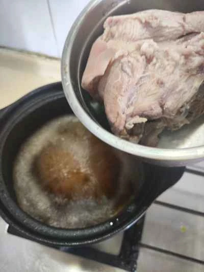 氷砂糖煮豚足の作り方：3