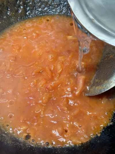 米麺入りトマトエビペーストの作り方：6