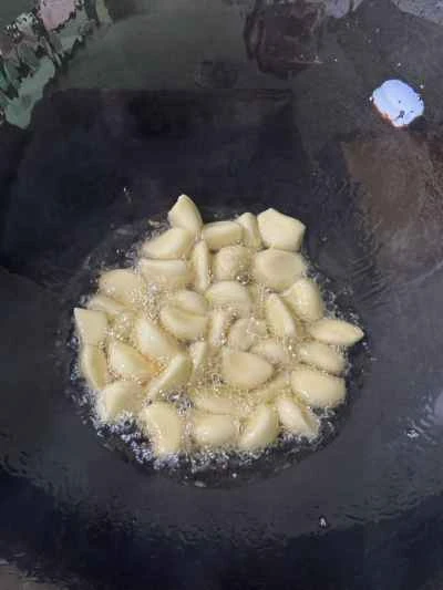 ニンニク風味の豚肉の角切りの作り方：11