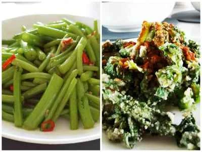 菊菜の2種類の調理法のレシピ