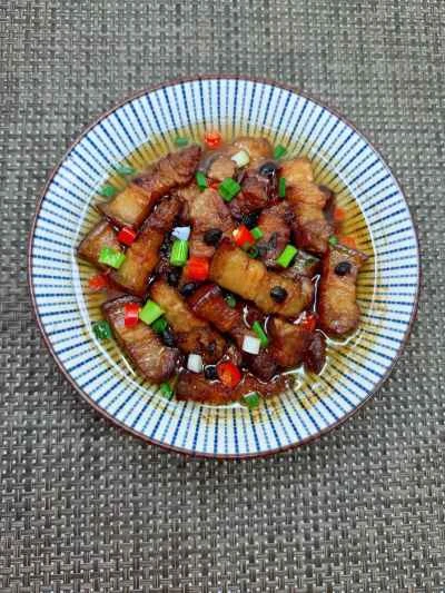 発酵黒豆入り蒸し豚バラ肉の作り方：11