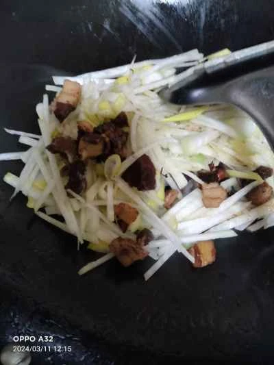 肉入り大根の千切り炒めの作り方：5