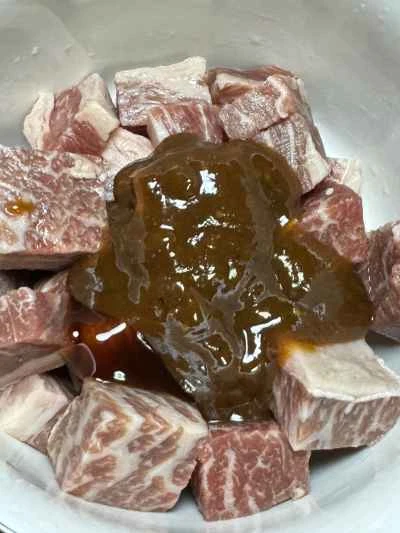 黒胡椒ビーフキューブのレシピ手順：3