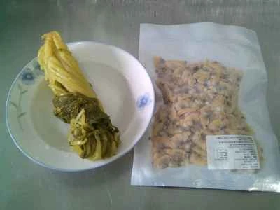 アサリと漬物炒めの作り方：1