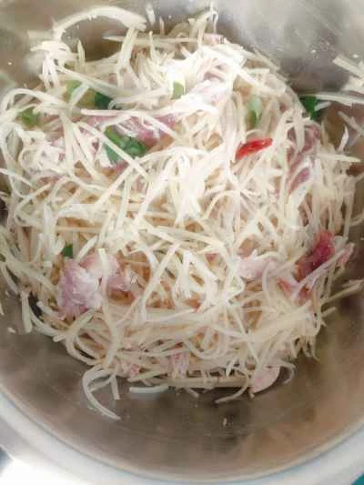 ラム、ハム、ポテトのパンケーキの作り方：2