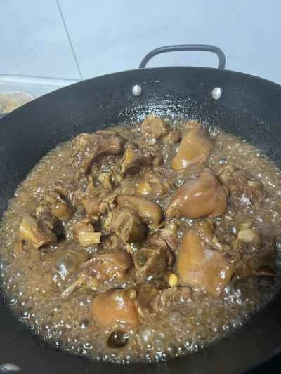 大豆入り豚足煮込みの作り方：9