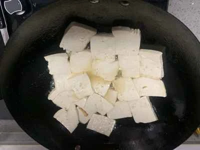 緑と赤ピーマンの豆腐の作り方：4