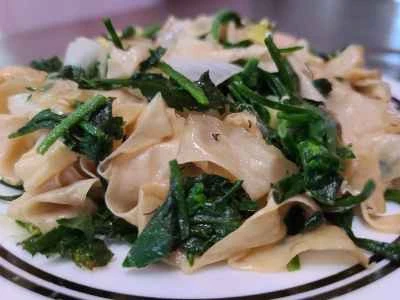 ナズナと豆腐の炒め物のレシピ