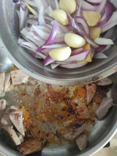 豚レバーと玉ねぎの炒め物の作り方：5