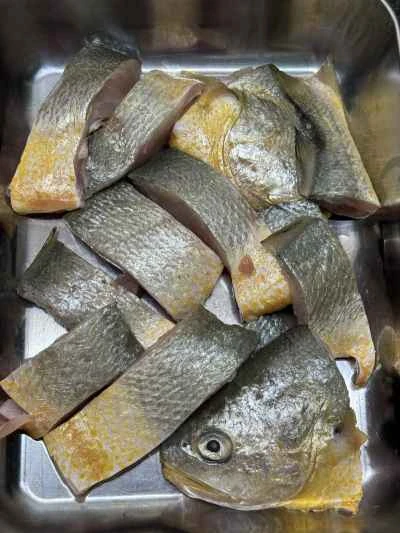 ニンニク焼きニベの作り方：1