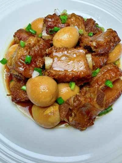 ウズラの卵入り豚スペアリブの煮込みの作り方：13