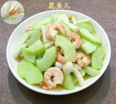 きのこ、エビ、きゅうりのシーフード炒めのレシピ