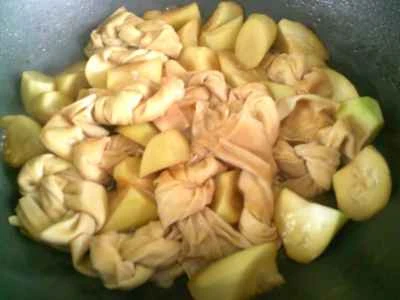 豆腐皮結びと夜咲き花の作り方：10