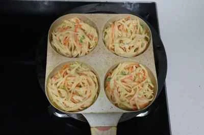 フライパンで焼いたポテトパンケーキの作り方：4
