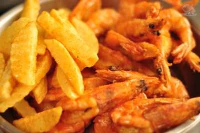 王坡の大きなエビの作り方：3