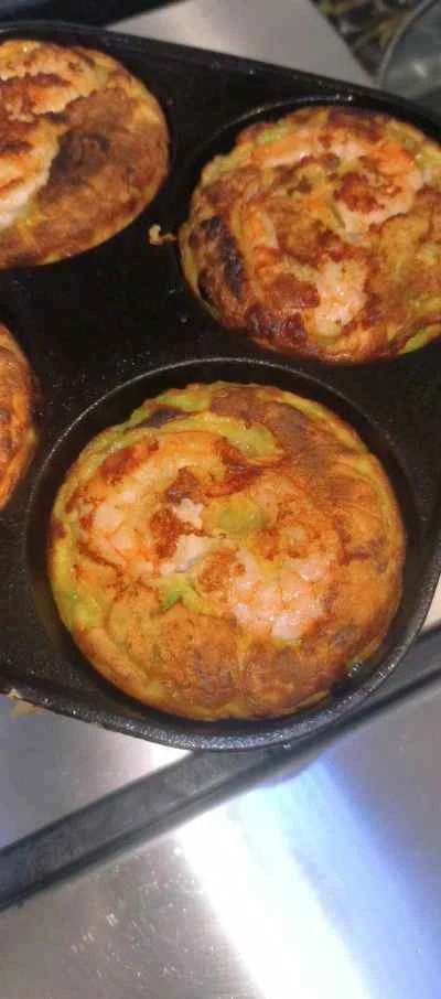 野菜とエビの濃厚オムレツの作り方：7