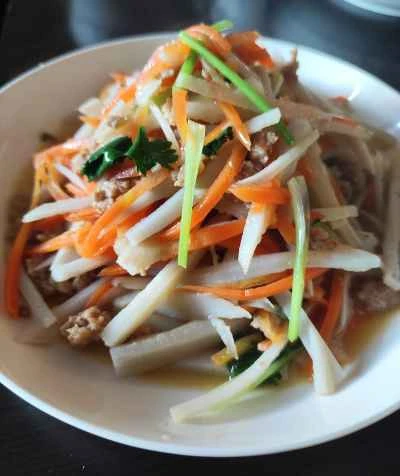 ひき肉入りレンコン炒めのレシピ