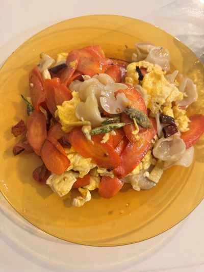 ニンジン、白キクラゲ、卵の炒め物の作り方：5