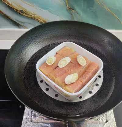 蒸し鮭のレシピ手順：2