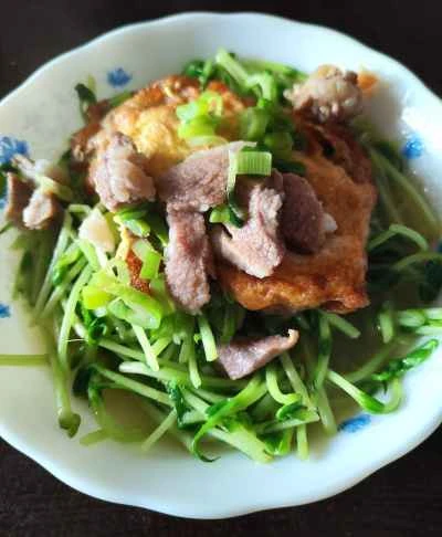 豆苗のスープ煮の作り方：8