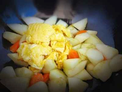 きゅうり入りスクランブルエッグの作り方：6