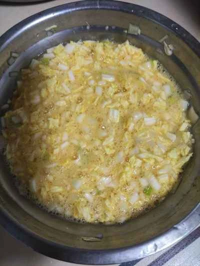 ベビーチンゲン菜とオムレツの作り方：6