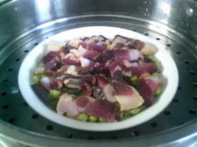 蒸し枝豆と豚肉の煮込みの作り方：7