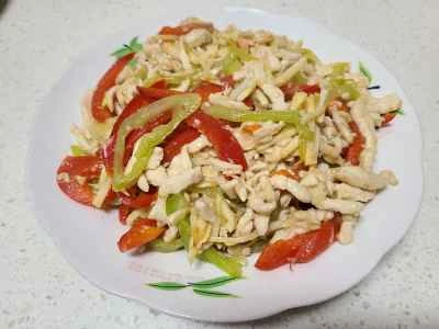 細切り鶏肉とたけのこの炒め物の作り方：10